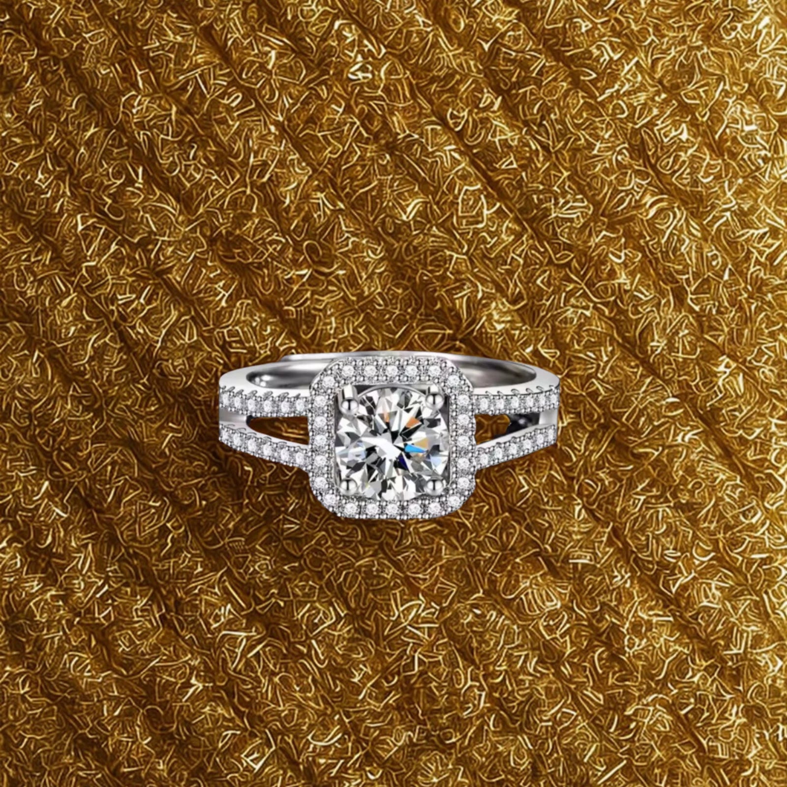 Bague en argent 925 avec zircon – Bague solitaire femme, bague de fiançailles