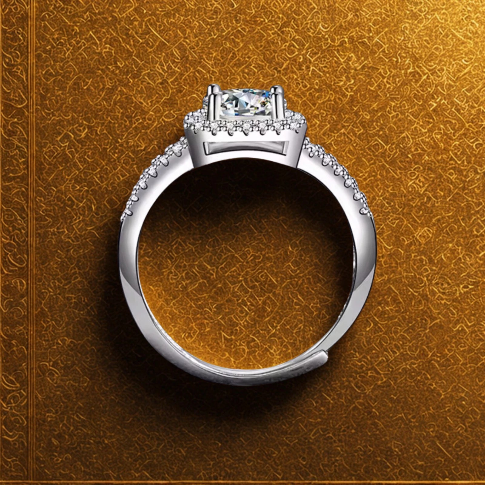 Bague en argent 925 avec zircon – Bague solitaire femme, bague de fiançailles