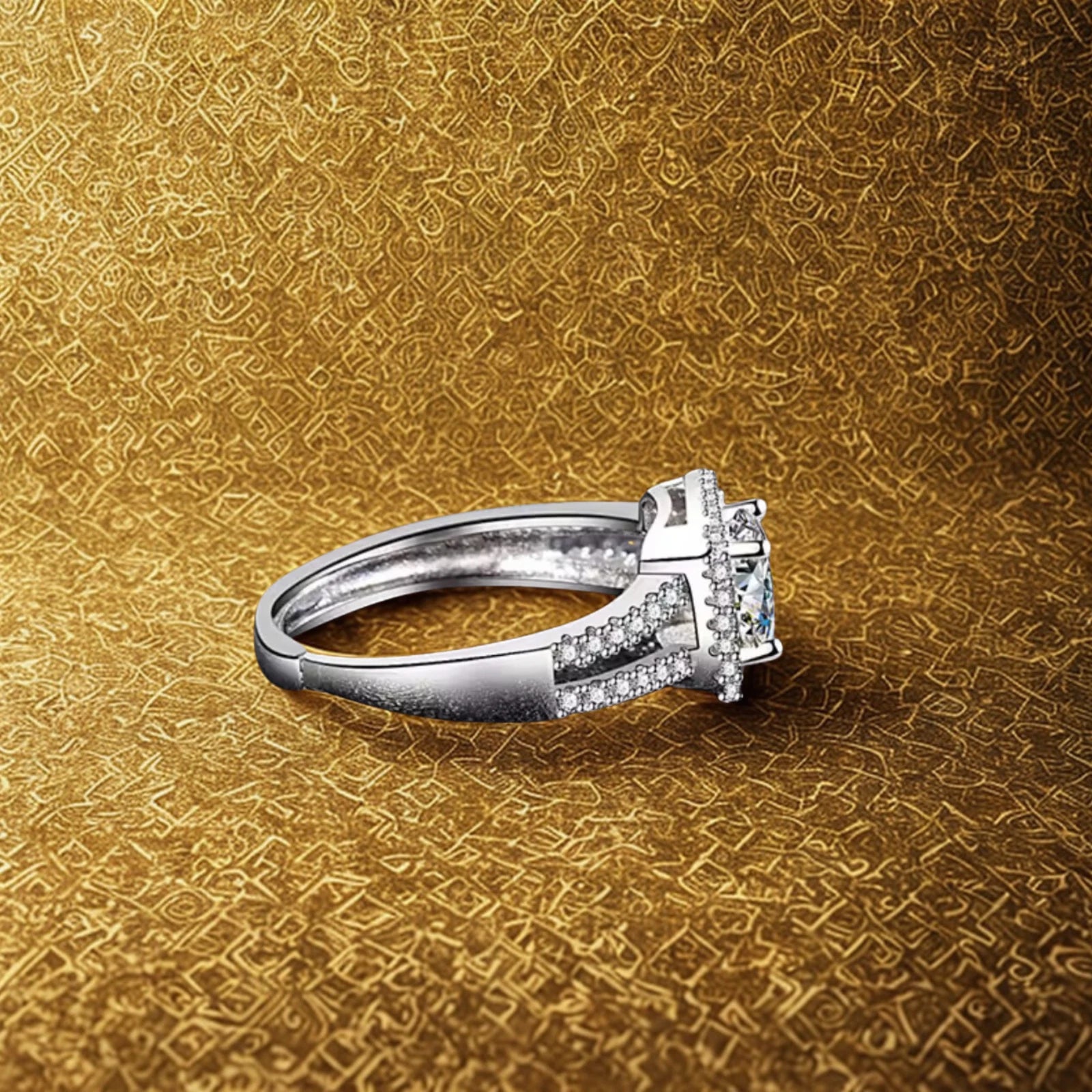 Bague en argent 925 avec zircon – Bague solitaire femme, bague de fiançailles