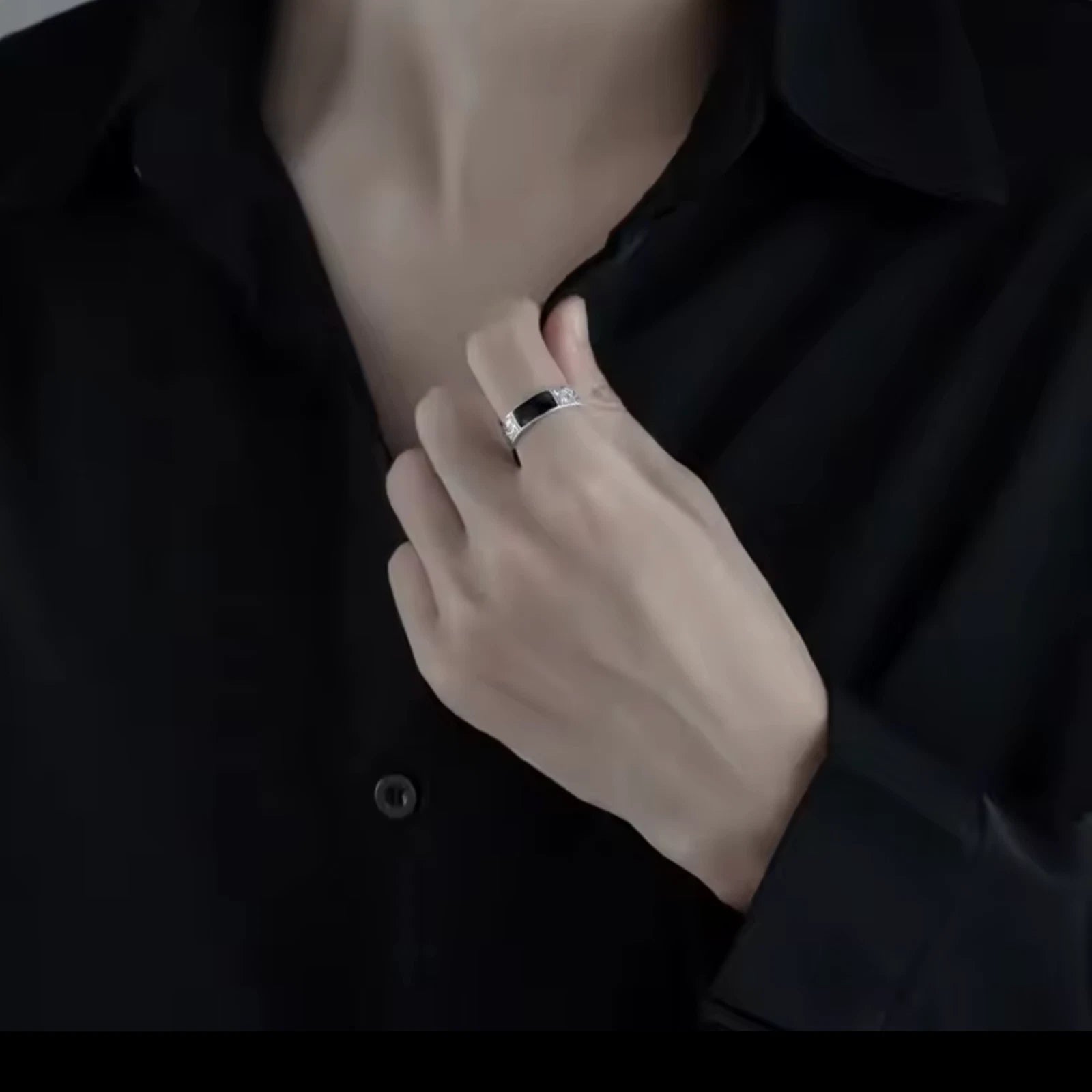 Bague Argent 925 avec Onyx Noir - Bijou Unisexe Élégant